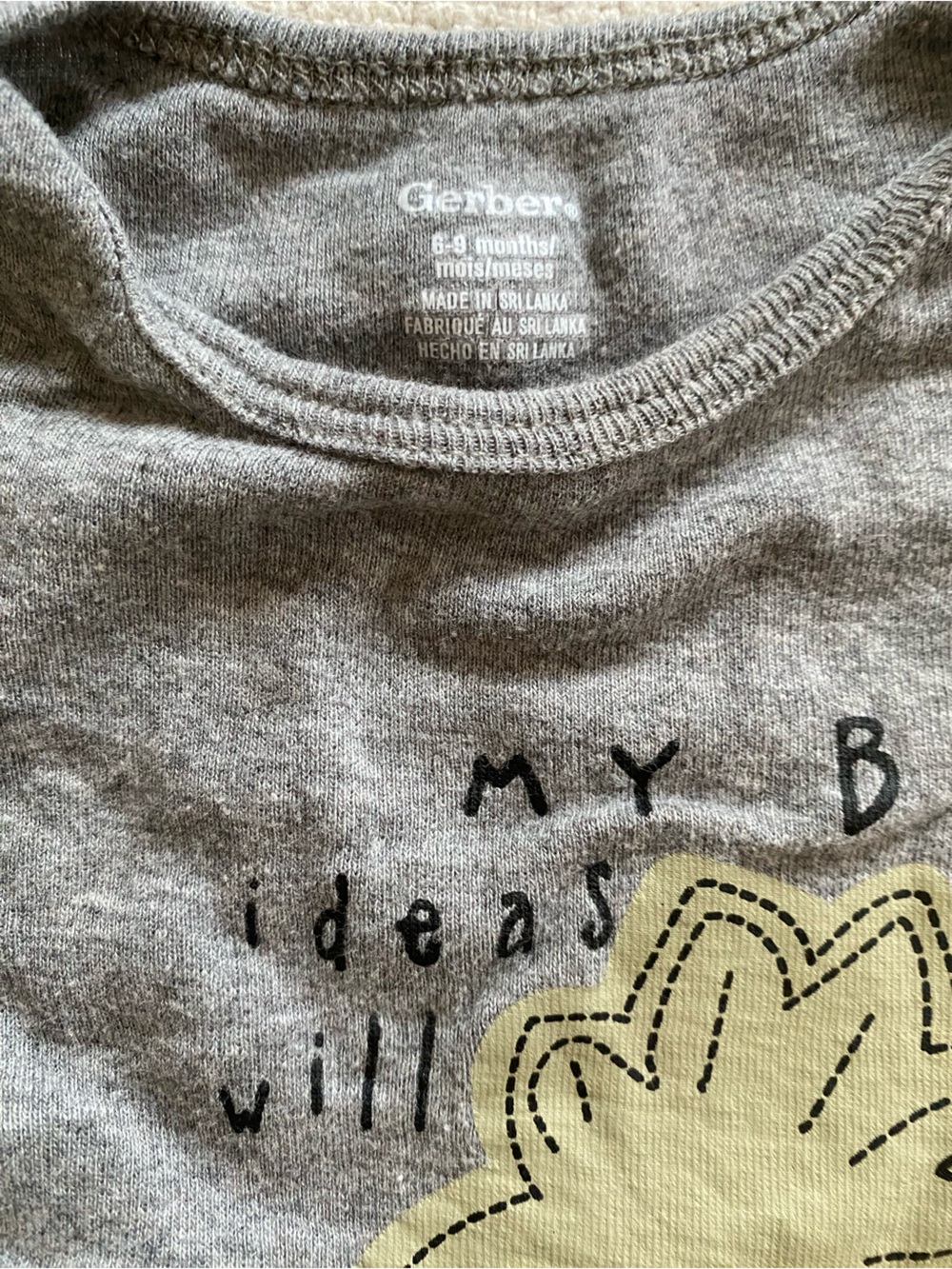 Set of 3 Gerber 6-9 Month Onesies - Picture 3 of 10